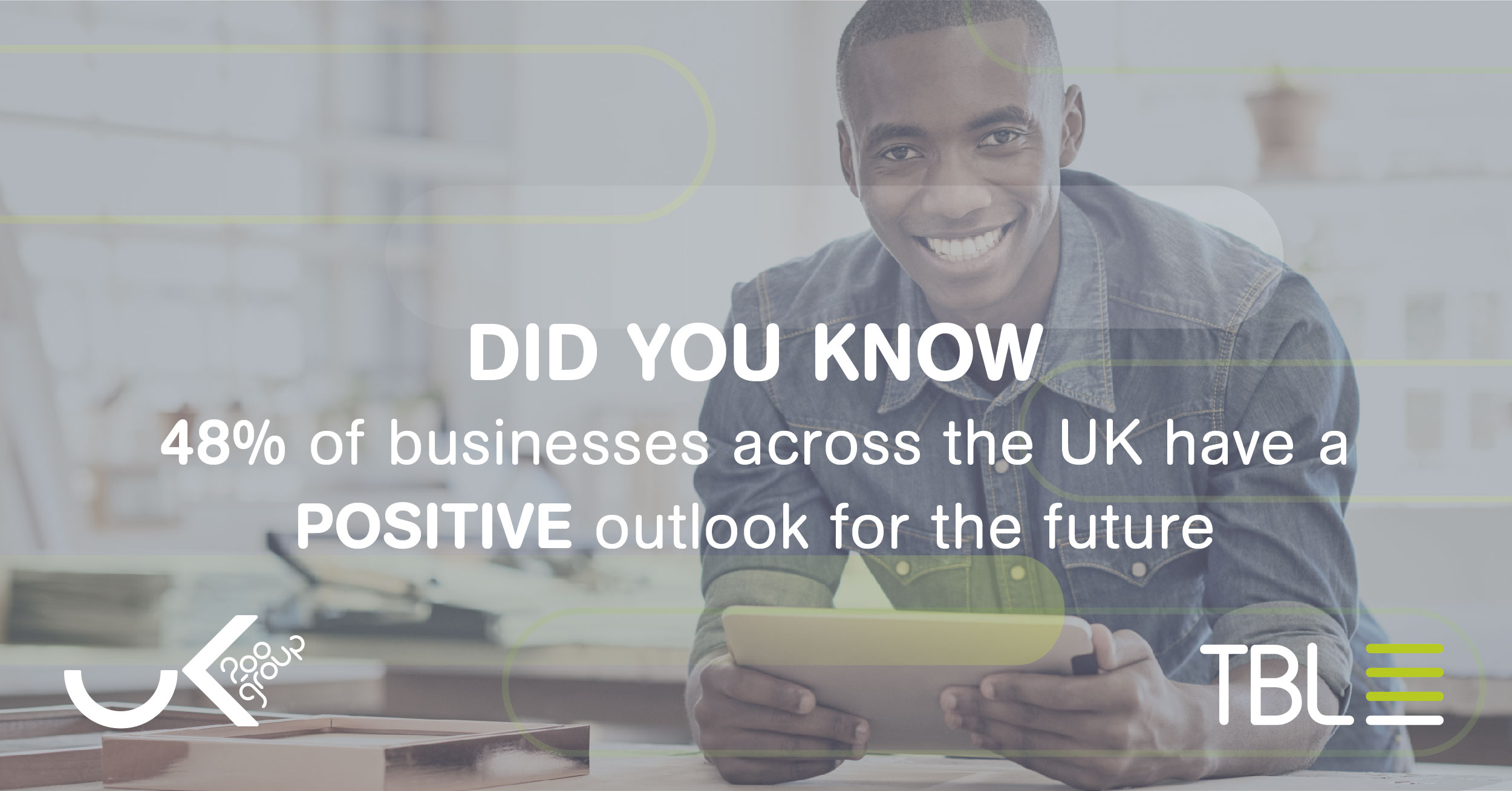 48% of businesses have a positive outlook latest research from